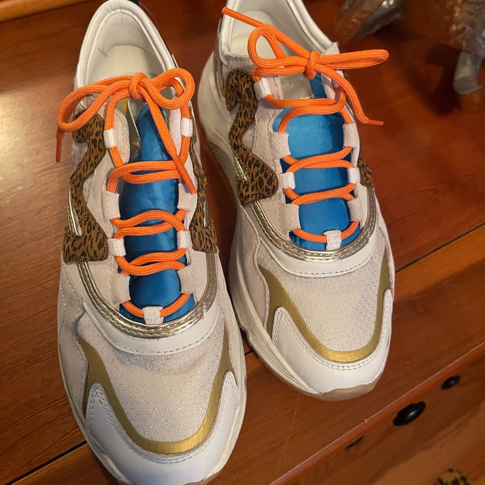 Grace Sneakers with Orange and Blue Accents